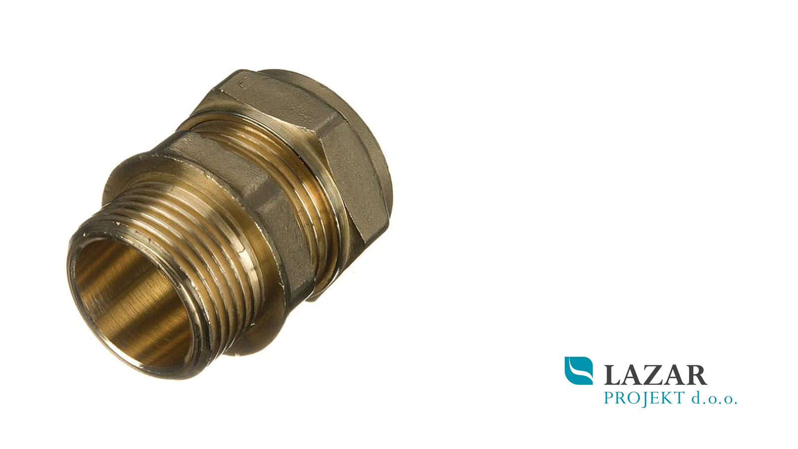 Comisa 272 medeninasti prehodni kos 22 mm × 3/4″ z zunanjim navojem za bakreno cev