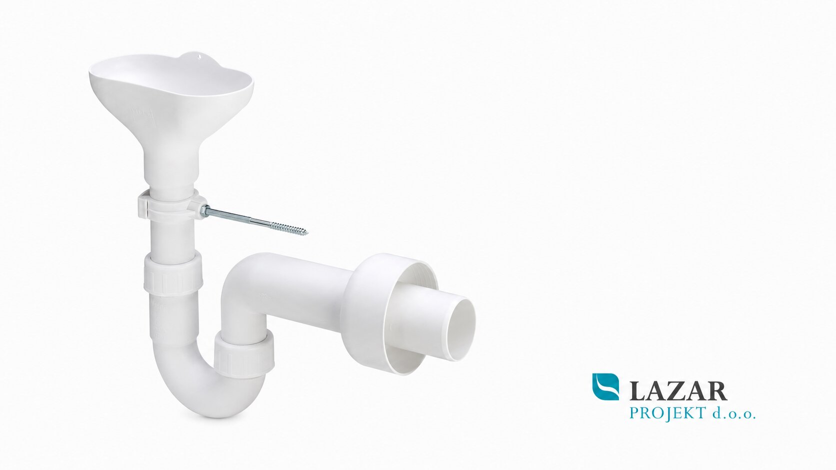 Viega 105181 univerzalni lijakasti sifon 7985.945 DN50 bele barve za sanitarni odtok
