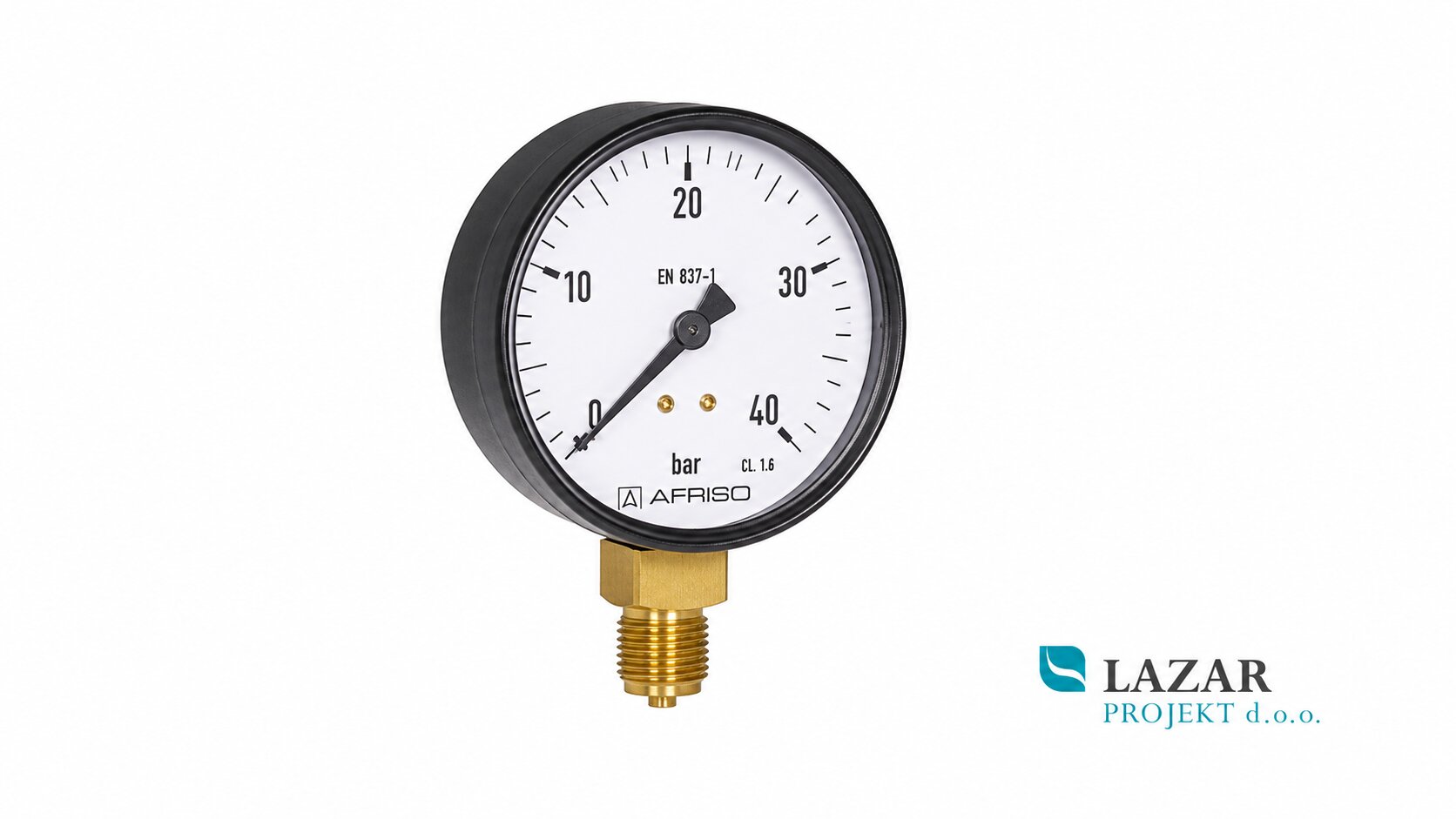 AFRISO RF85168201 manometer z radialnim priključkom, merilno območje 0–40 bar, fi 80, G 1/2"