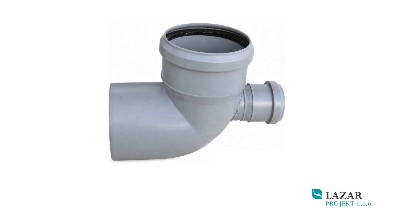 BAMPI PP elbow with rear branch for domestic drainage