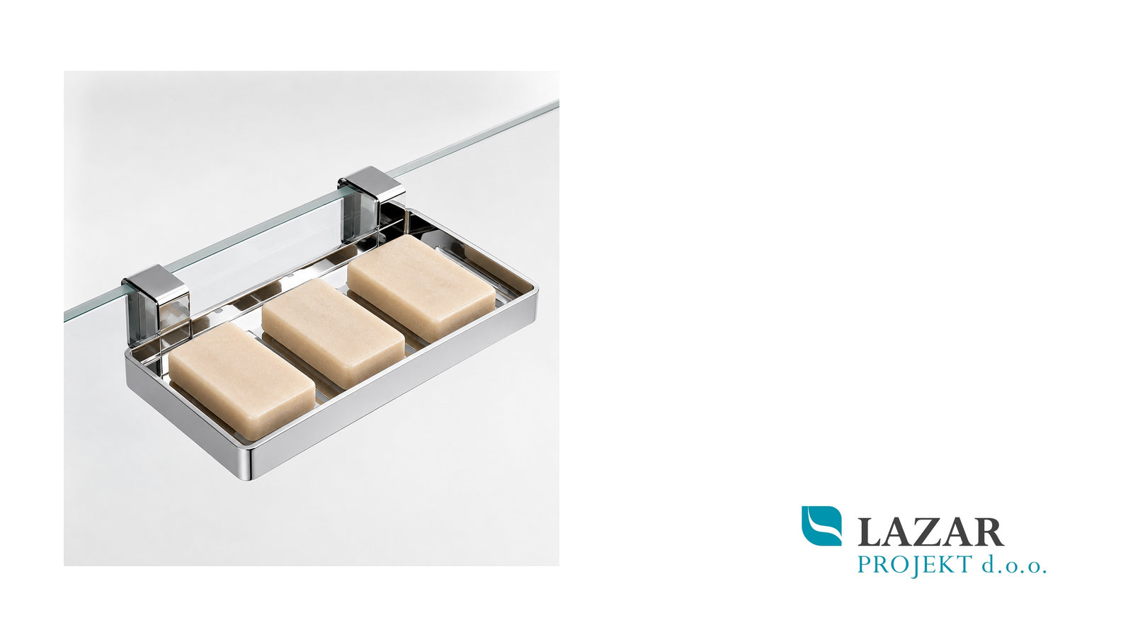 Kromirana polica za milo HÜPPE Duplo pure DT0099091 za Walk-In pršno steno