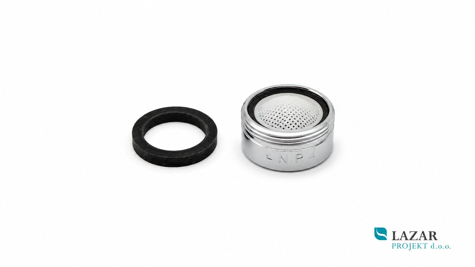 Nobili RAEK220-17CR M24x1 chrome aerator with seal, top view