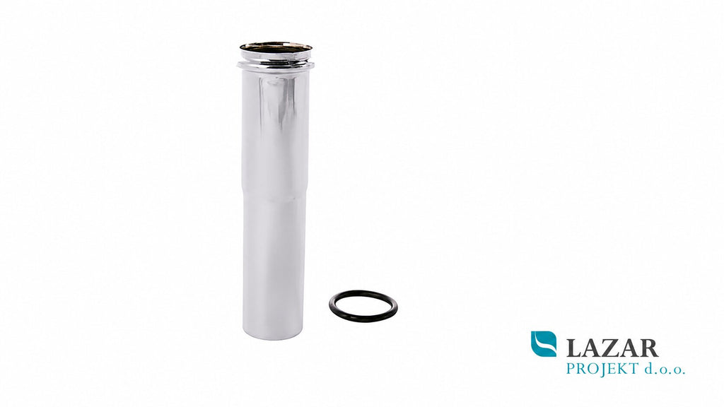 Sanitop telescopic waste pipe Ø 32 mm, length 125 mm, chrome-plated, with seal