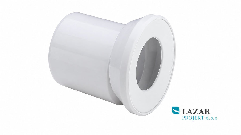 Viega 103231 eccentric connector for WC bowl 3815.1, DN110, length 155 mm, offset 15 mm