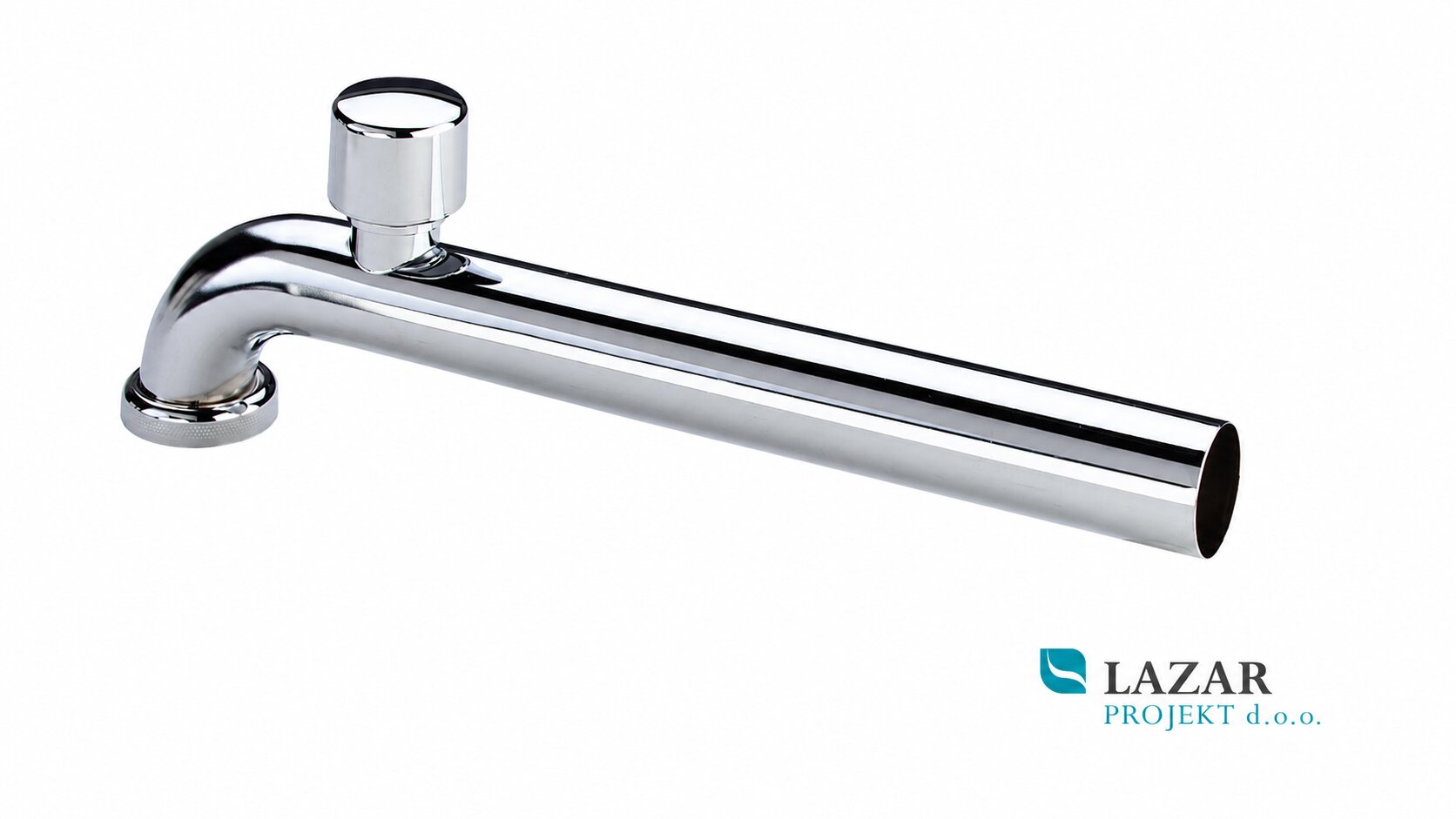Viega 126162 drain bend 90° 5611.01 DN 32 x 175 mm made of chrome-plated brass with pipe aerator and cover nut