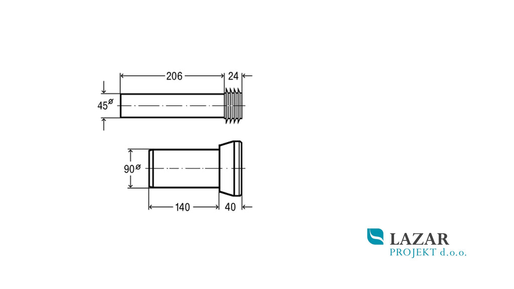 Viega 308414 connection set 8310.27 for WC installation elements - dimensional drawing