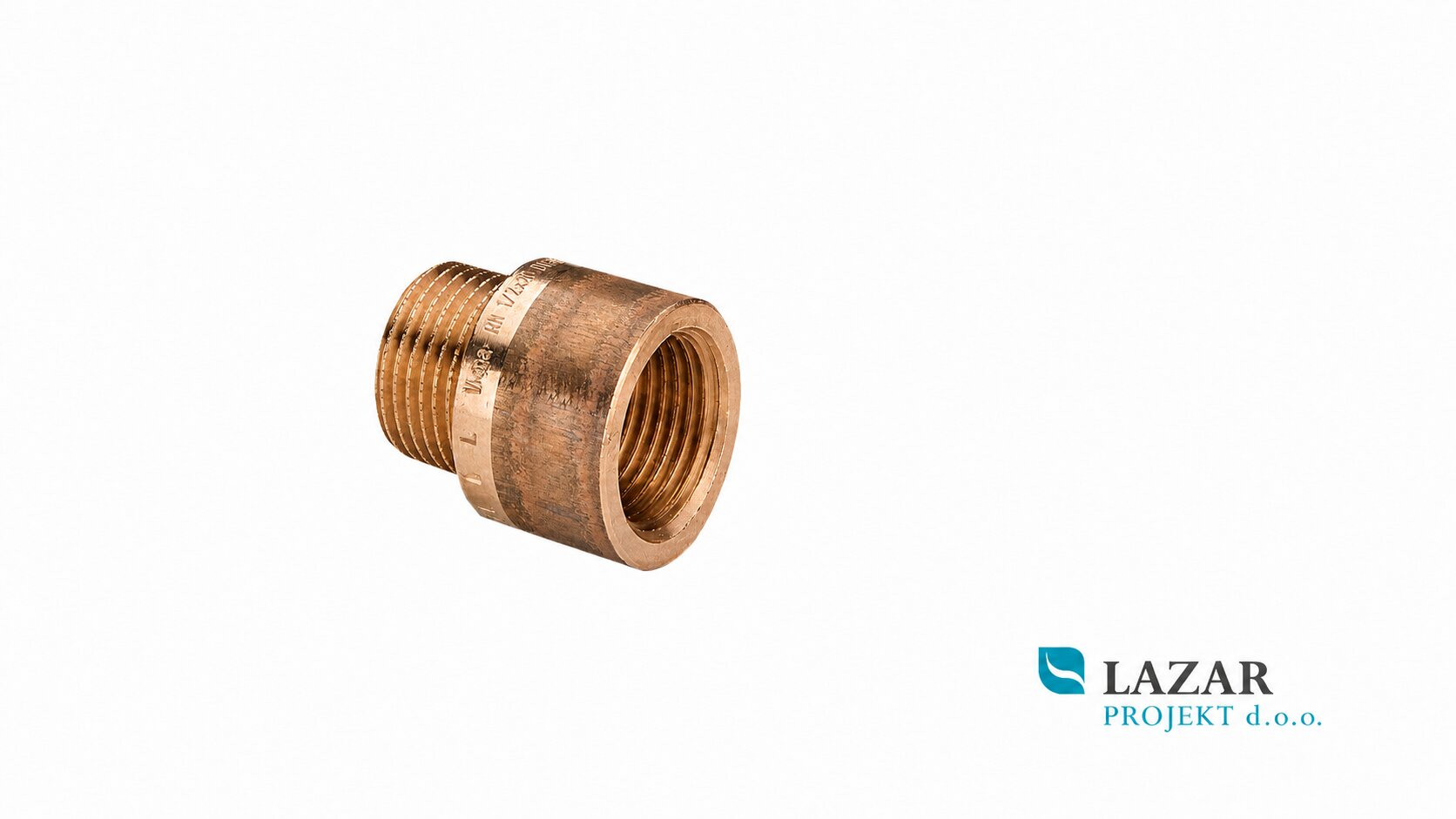 Viega 3525 threaded extension made of gunmetal for plumbing and heating installations